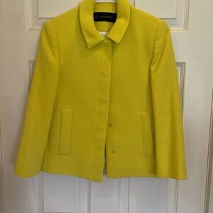Zara Women's Vibrant Yellow Blazer